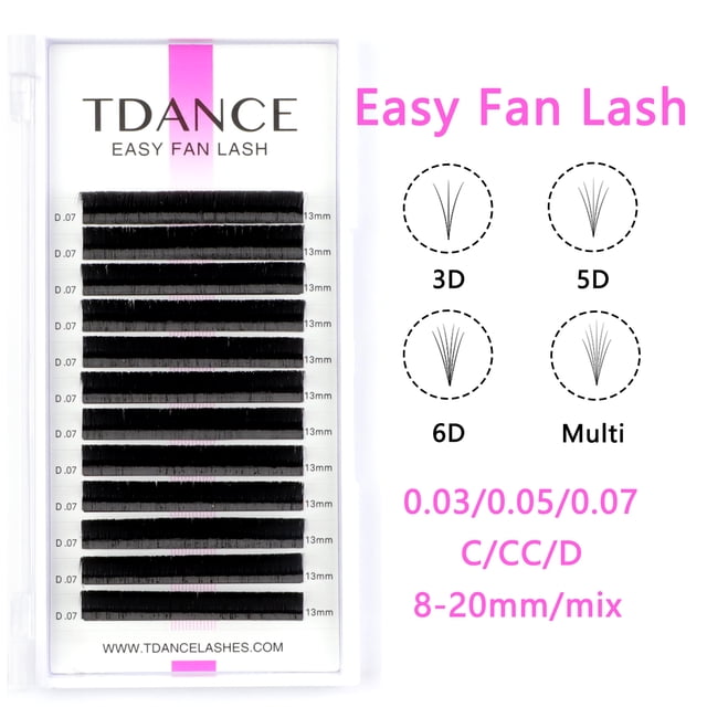 TDANCE Easy fanning Fast Fan Blooming Eyelash Extensions Individual Lashes Automatic High Quality Flowering Volume Eyelash