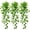 Pothos, variant on Artificial Hanging Plants with Wall Planter, Faux Pothos Vines Fake Hanging Plant, Plastic Greenery Wall Decor for Indoor Outdoor Home Office Garden Patio Bedroom Living Room Decor