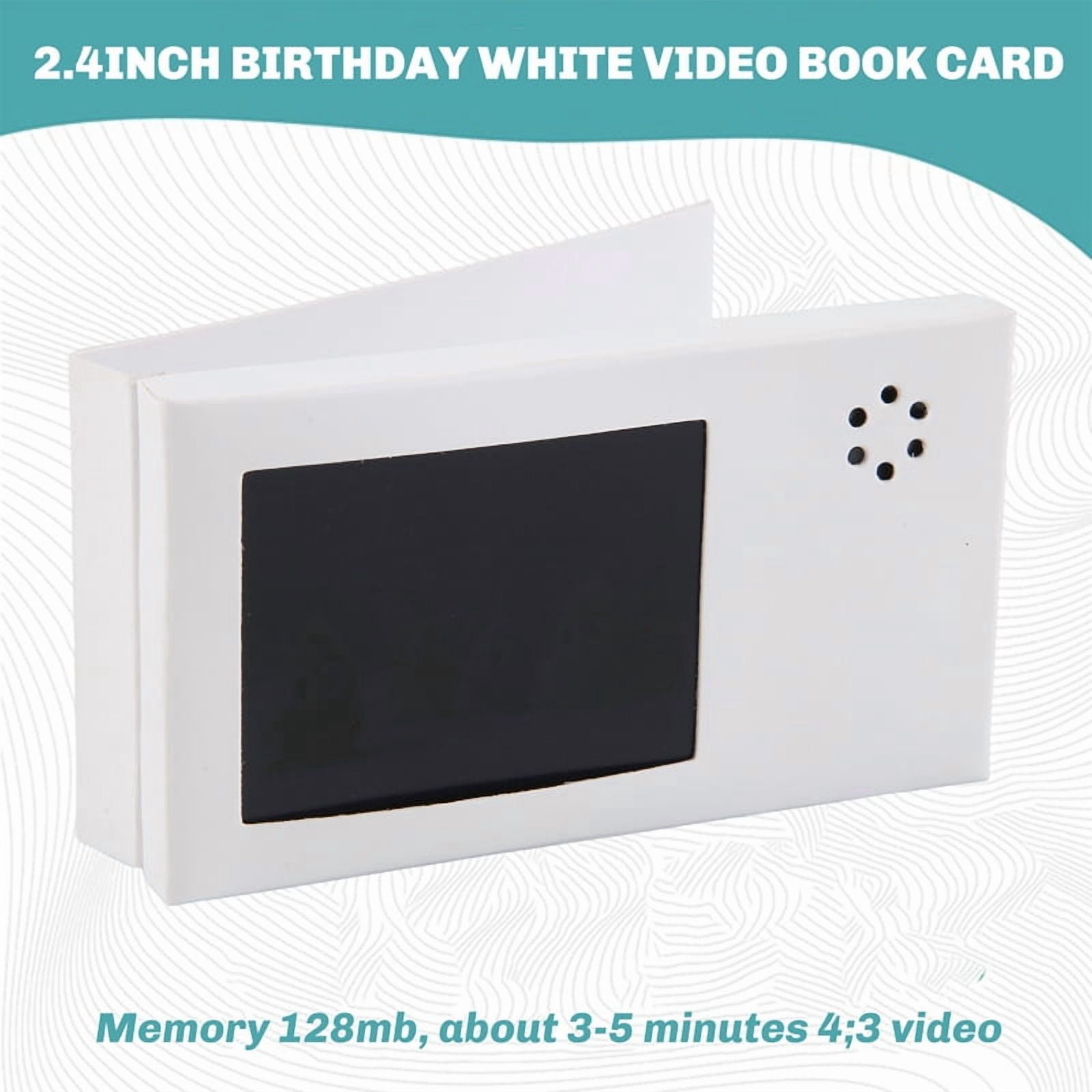 Katigan 2.4inch Birthday White Video Book Card 128MB Lcd Invitation Gift Music Greeting Card Upload Video Lcd Greeting Card