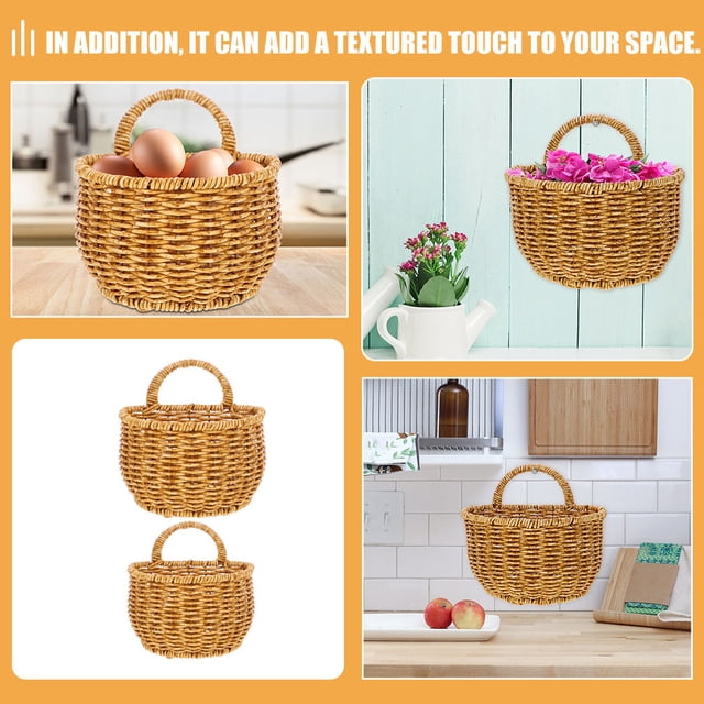 unbranded 1Jgo Cesta Colgante Decorativa De Tejido Natural Para Flores Y Almacenamiento En Cocina