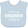 thumbnail image 3 of Inktastic I Love My Granny with Hearts Boys or Girls Baby Bib, 3 of 4