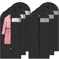 thumbnail image 1 of Waterproof garment covers pack of 6 dustproof storage for shirts suits coats, 1 of 4