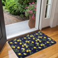 thumbnail image 2 of Yellow Lemon Fruits DarkBlue Pattern Door Rugs,Washable Non Slip Door Mats Indoor,Decorative Door Mats,Entry Mat Indoor for Entrance,Bedroom,Kitchen,Bathroom,30"x17", 2 of 6