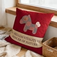 thumbnail image 2 of SLYNSHome Housses de Coussin Décoratives Housses de Coussin Rouges Cheval Style Moderne Canapé Sofa Housses de Coussin pour Salon Chambre, 2 of 7