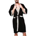 thumbnail image 1 of SURJDE Men's Waffle Kimono Robe Cotton Lightweight Nightgowns Bathrobe Sleepwear, 1 of 7