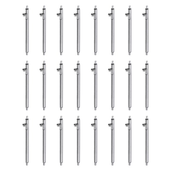 24 piezas de pasadores de reloj de acero inoxidable de 19 mm con liberación rápida y diámetro de 1.5 mm