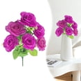 thumbnail image 7 of Artificial Flowers,6 Heads Artificial Rose Bouquet 35cm Rose Plastic Arrangement For Dining Table Home Wedding Centerpiece Decor Multi Colors Available, 7 of 7