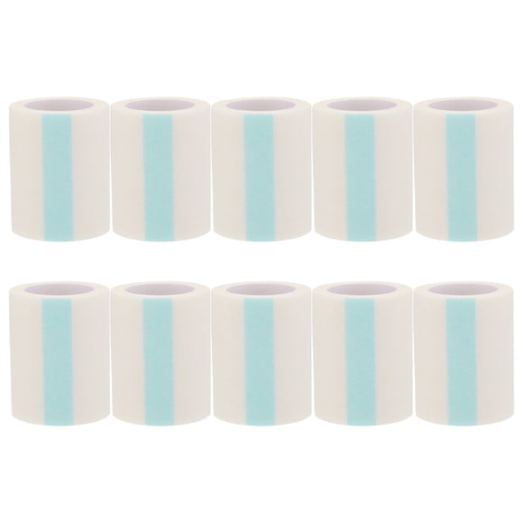 EeaseMX 10 rollos de cintas médicas para piel sensible, cintas quirúrgicas prácticas (blancas)
