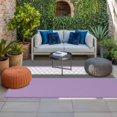 thumbnail image 2 of Purple Morocco Outdoor Rug for Patio/Deck/Porch, Non-Slip Large Area Rug 5 x 8 Ft, Boho Stitching Pattern Stripes Grey Indoor Outdoor Rugs Washable Area Rugs, Reversible Camping Rug Carpet Runner, 2 of 8