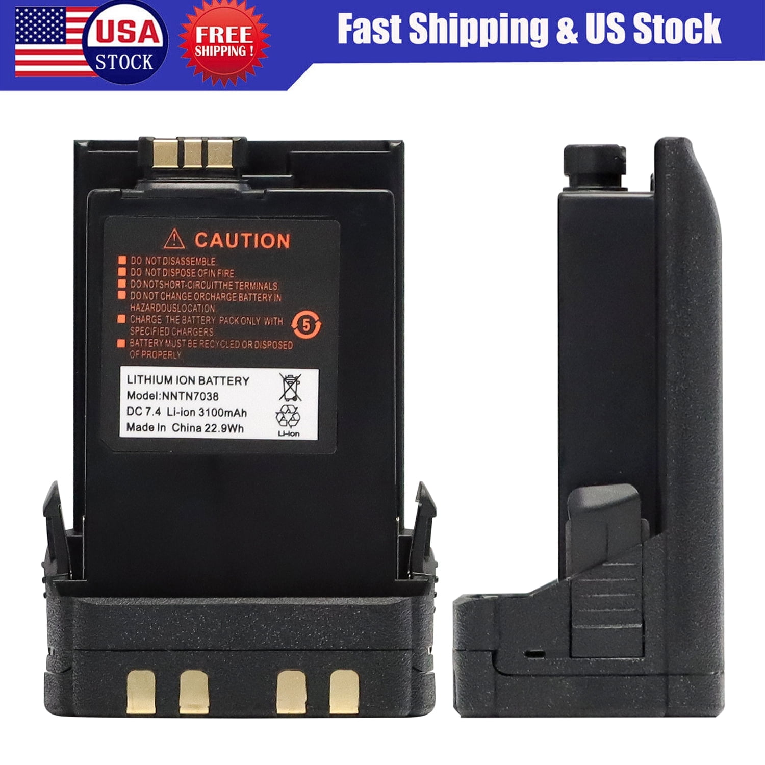 NNTN7038 NNTN7033 NNTN7034 3100mAh Li-ion Battery For Motorola APX6000 APX7000 APX8000 Portable Two Way Radio Replacement Battery H98UCH9PW7AN VHF Bluetooth Radio