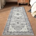 thumbnail image 3 of Boho Vintage Round Rug ft- Faux Wool Dreely Washable Area Rug Small Distressed Throw Rugs Floor Carpet for Door Mat Entryway Bedrooms Laundry (Round - ; Diameter Border ), 3 of 8