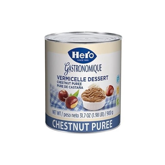 Hero Chestnut Puree - 35 Ounce Can, Pack Of 6 | Natural Sweetened Puree For Desserts