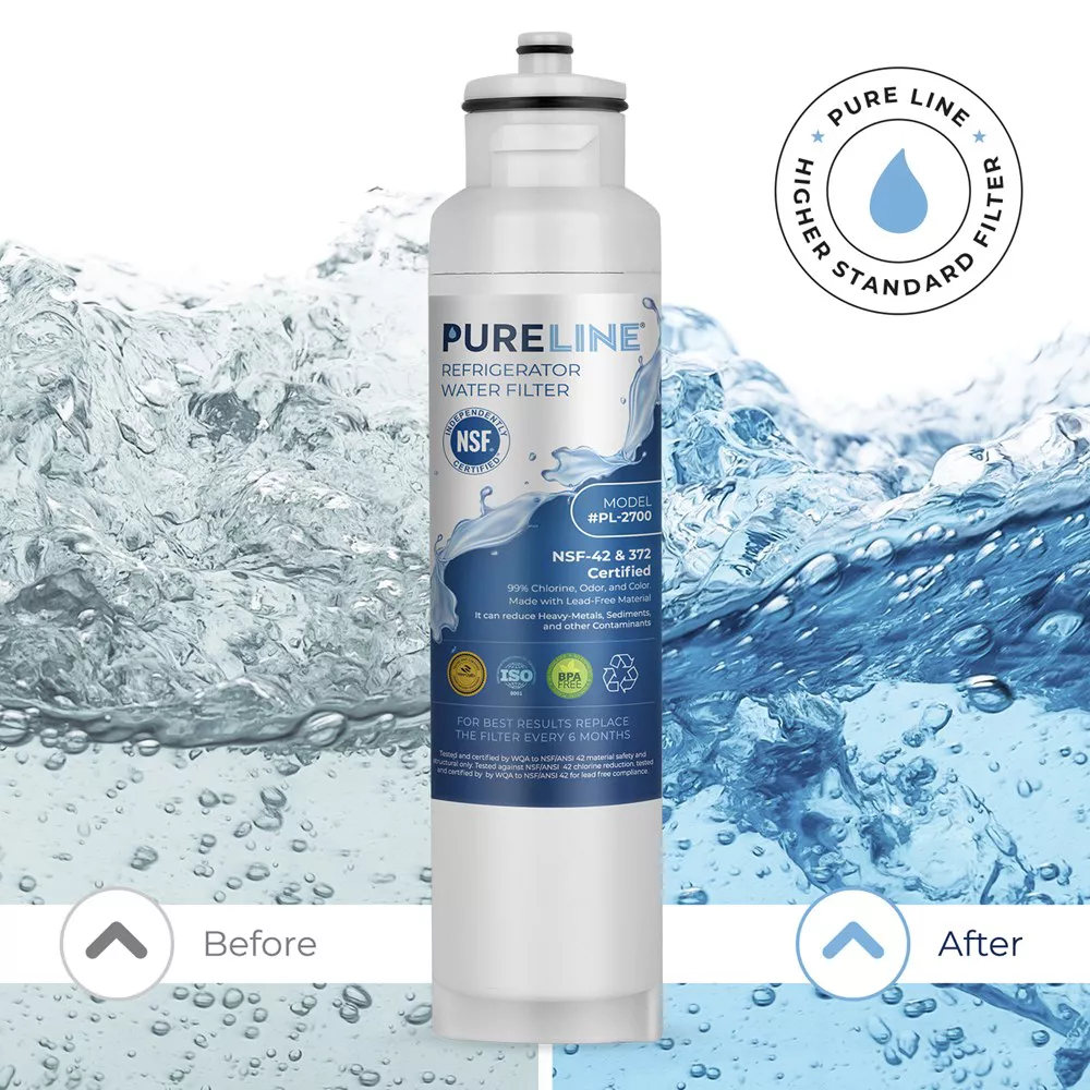 PURELINE DW2042FR-09 Refrigerator Water Filter. Compatible with Daewoo Aqua Crystal DW2042FR-09, DW2042FR, Kenmore 46-9130 (3-Pack)