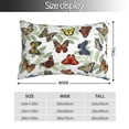 thumbnail image 2 of Goofa Multicolored Butterflies Print Plush Throw Pillow Case, Soft Velvet with Hidden Zipper, Decorative Cushion Cover for Sofa, Bed, Car, and Home Décor-20"x30", 2 of 6