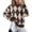 Coffee, variant on Women's Argyle Crew Neck Sweater, Long Sleeve Relaxed Fit Pullover Knit Top for Casual Everyday Wear