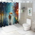 thumbnail image 7 of Creowell Impressionist Art Pretty Shower Curtain Set with Hooks - Chic Modern Bathroom Decor, 100% Polyester Fiber, Various Sizes 60x72, 7 of 7