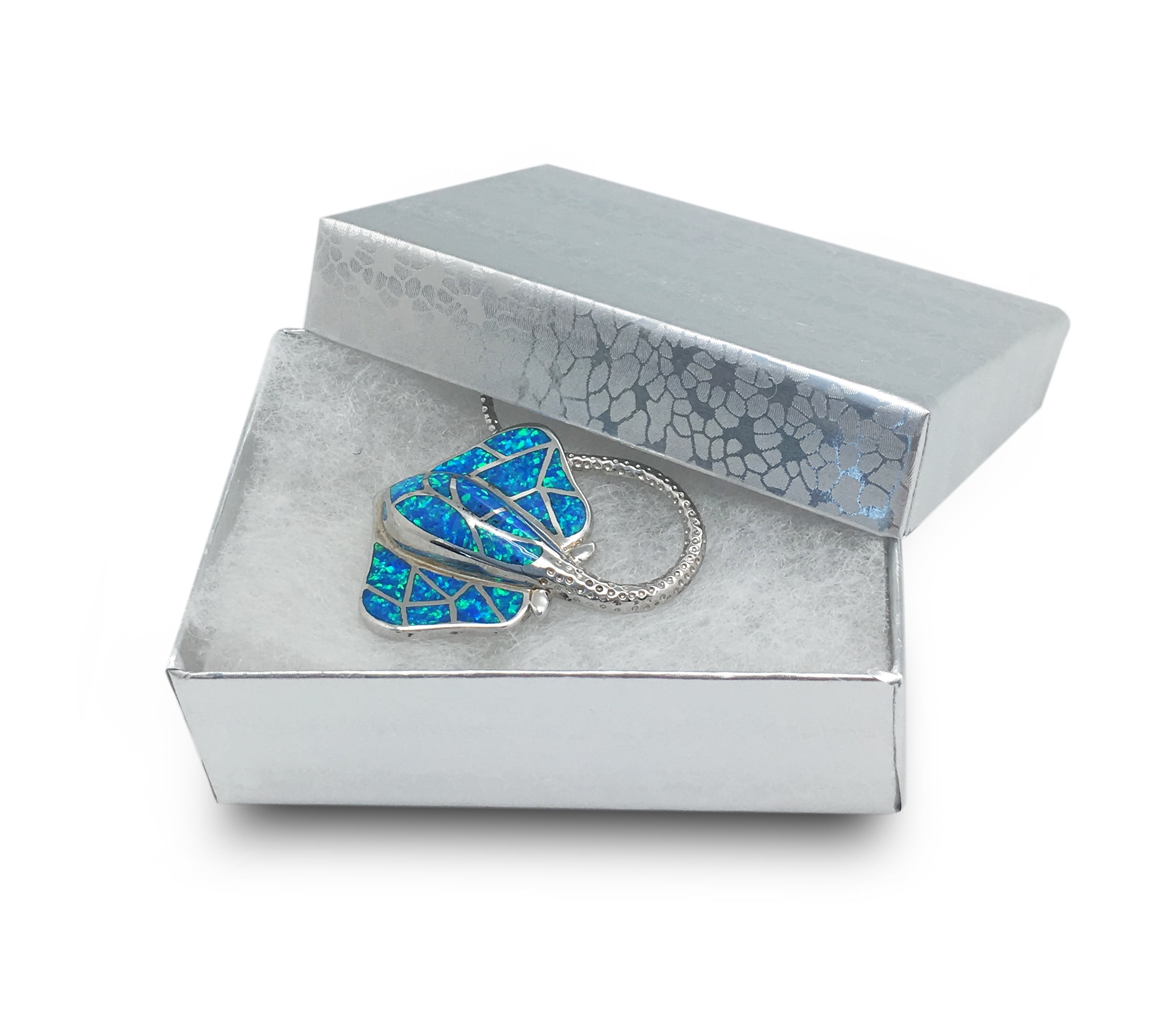 100 PCS 2-1/16x1-1/2x5/8" Silver Foil #11 Jewelry Box Gift Favor Retail Display 