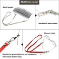 thumbnail image 3 of 4 PCS Mask Chains & Eyeglass Chains, Premium Leather Mask Lanyards for Women Men Kids, Eyewear Retainer, Stylish Mask Holder Straps with Clips, Adjustable and Soft Necklace Chains and Cords, 3 of 3