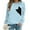 Light Blue, variant on Fgnfyis Women's Casual Long Sleeve Crewneck Sweatshirt with Cute Cat Print Soft Comfortable Pullover Top for Daily Wear Womens Sweatshirts Light Blue S