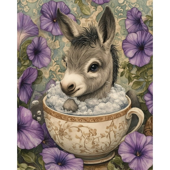 Paint by Numbers for Adults Kids Beginner Bubble Donkey DIY Acrylic Painting by Numbers Kits with Brushes Acrylic Pigment Home Decoration Gifts 16 x 20 inch