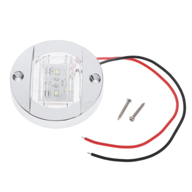 Lámparas de luces LED para barcos 12V 3 pulgadas Montaje empotrado IP67 a prueba de agua 6-2835-SMD - Blanco Cola Luces de navegación marina