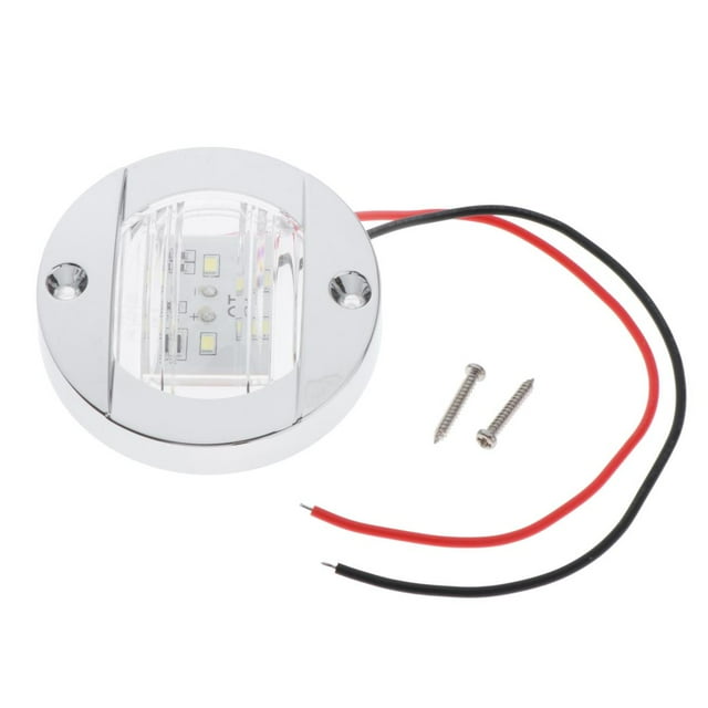 Lámparas de luces LED para barcos 12V 3 pulgadas Montaje empotrado IP67 a prueba de agua 6-2835-SMD - Blanco Cola Luces de navegación marina