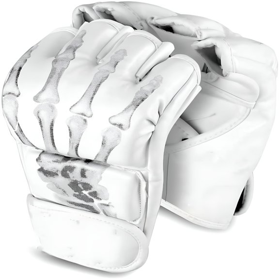 BESTSKY 2026 New Mma Gloves,Half-Finger Boxing Fight Gloves Mma Mitts with Adjustable Wrist Band Ufc Gloves for Sanda Sparring Punching Bag Training (One Size Fits Most)