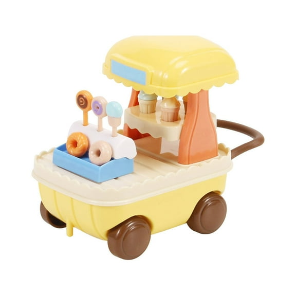 Miniature Dollhouse Furniture Set, 12-Piece Kitchen & Living Room Accessories Set Toys, Plastic Pretend Play Scenes DIY Storytelling Toys for Kids 4-6 Years