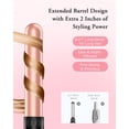 thumbnail image 3 of Juego de varita rizadora de barril largo, BESTOPE PRO 6 en 1 con barril de cerámica para cabello largo/mediano, rizador de varita de pelo intercambiable de 0,35 a 1,25 pulgadas, doble voltaje, incluye, 3 of 5