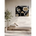 thumbnail image 5 of Black Brown Wall Art for Living Room,Canvas Picture Wall Decor for Bathroom Bedroom,White Circle Modern Minimalist Geometric Painting Artwork for Office Kitchen Hallway Dining Room Home Decor 12"x16", 5 of 8