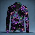 thumbnail image 2 of IWRICH Mardi Gras Jackets for Men Carnival Printed Blazer Slim Long Sleeve Button down Suit Jackets Holiday Sport Coat 08-Purple XL, 2 of 3