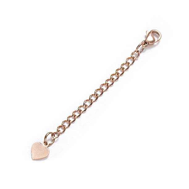 Cadena de cola de extensión, collar de acero inoxidable, pulsera, fabricación de joyas para el cuerpo, broche, extensor, bolso hecho a mano Ropa, zapatos y accesorios Miscelánea Oro rosa Guardurnaity AP015725-03