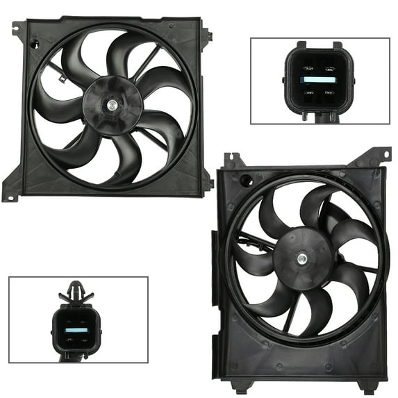 CCIYU 2 x Radiator or Condenser Cooling Fans Fit for 1999-2005 for Sonata 2001 XG300 2002-2005 XG350 2001-2006 for Kia Magentis for Kia Optima