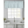 thumbnail image 4 of Blue Ethnic Curtain Valances for Windows, Vintage Country Medallion Printed Flower Kitchen Valance Window Treatment, Light Filtering Block Curtains for Bathroom/Bedroom/Living Room 42'' x 18'', 4 of 9