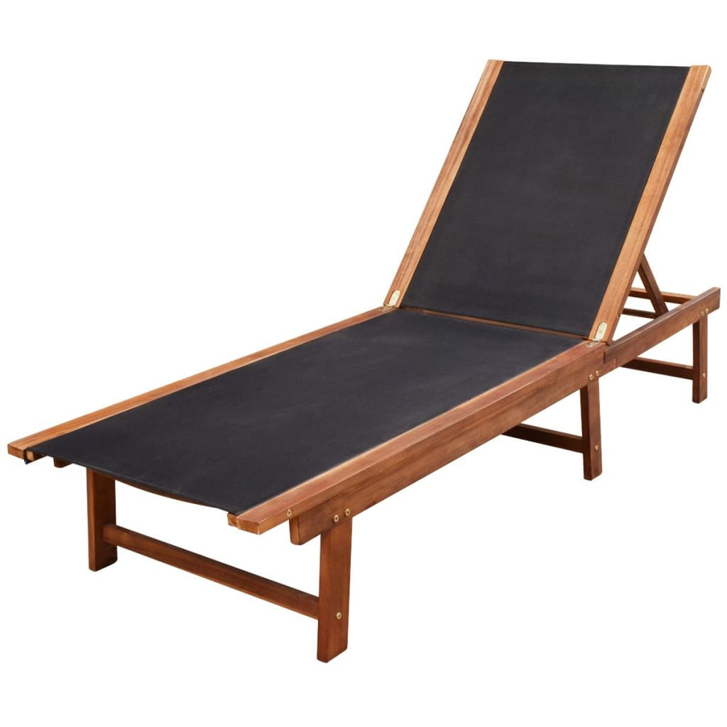 Kepooman Outdoor Patio Solid Wood Weatherproof Sun Lounger for Terrace Courtyard Deck, Brown Kepooman Outdoor Patio Solid Wood Weatherproof Sun Lounger for Terrace Courtyard Deck, Brown