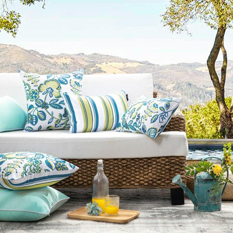 Phantoscope Outdoor Waterproof Floral Printed Decorative Throw