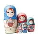 thumbnail image 3 of 6 piezas de muñecas rusas de anidación hechas a mano de madera Matryoshka muñecas coleccionables de arte popular juguetes tradicionales juego decorativo adecuado para regalos de Estilo A, 3 of 9