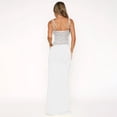 thumbnail image 3 of Women's Sexy Halter Neck Backless Satin Maxi Dress High Split Graduation Evening Gown, 3 of 5