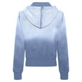 thumbnail image 3 of Women's Sportiqe Blue Philadelphia 76ers Carli Sun Fade Full-Zip Hoodie, 3 of 3