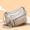 thumbnail image 5 of Bolso bandolera de mujer de cuero suave con múltiples compartimentos y múltiples bolsillos con costura en la parte delantera y trasera de tendencia de moda para las cuatro estaciones, 5 of 5