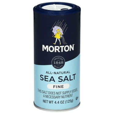 Morton® All-Natural Fine Sea Salt, 4.4 oz