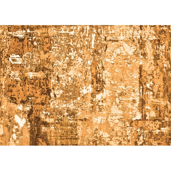 Ahgly Company Indoor Rectangle Oriental Orange Industrial Area Rugs, 6' x 9'