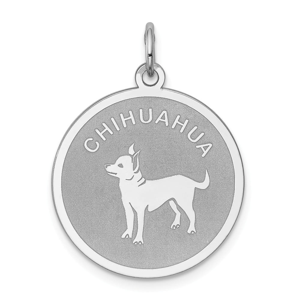 19mm x 26mm Solid 925 Sterling Silver Greyhound Disc Pendant Charm