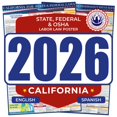 thumbnail image 1 of Cartel de Cumplimiento de Derecho Laboral 2026 de California Bilingüe, 1 of 8