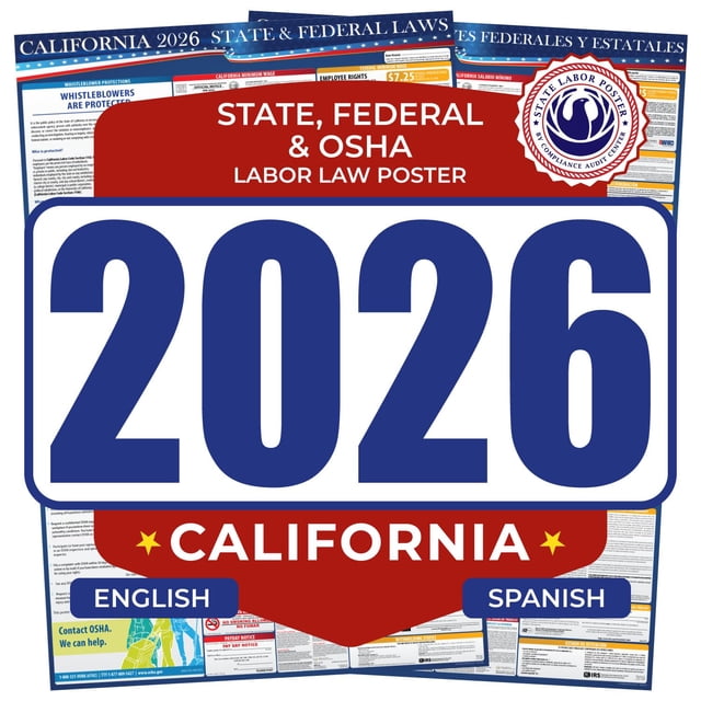 Cartel de Cumplimiento de Derecho Laboral 2026 de California Bilingüe