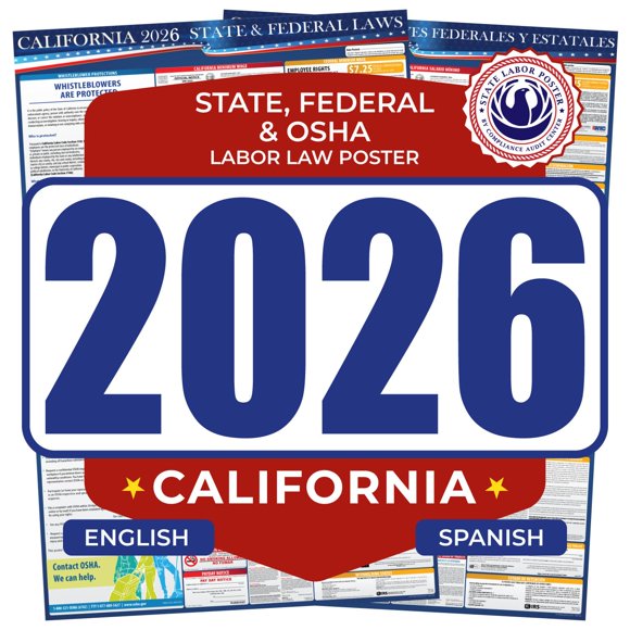 Cartel de Cumplimiento de Derecho Laboral 2026 de California Bilingüe