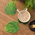 thumbnail image 2 of Shisuyan 2pcs Creative Leaf Shaped Cup Tray Premium Tea Cup Mat Coffee Cup Coasters, 2 of 9