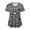 Black, variant on Halloween Scrub Tops Women Cute Ghosts Print V-Neck Short Sleeve Nurse Shirts Medical Uniforms with Pockets (Gold, XXL)