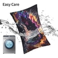 thumbnail image 5 of KLL Explosive Fluid Splash Art Pillow Covers Envelope Closure,Super Soft and Cozy Fuzzy Fleece Pillow Case Cover 14"x20", 5 of 5