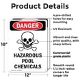 thumbnail image 2 of (2 Pack) Hazardous Pool Chemicals OSHA Danger Sign 12 Inch X 18 Inch Plastic Sign, Weather Resistant, UV Protected for Workplace, Business, and Construction Site, Made in the USA, 2 of 8